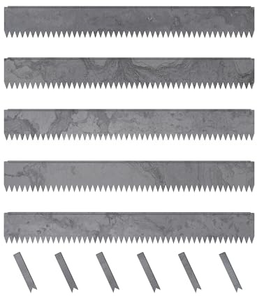 Edge Right - Hammer-in Landscape Edging - 48-inch Strips - 6-inch Depth 1/4-inch Rounded top COR-Ten Steel (5 Pack)