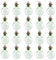 Coolty 20 Stück Mini Glasflaschen Wünschen, Mini Leere Glas Korken Flaschen für Geburtstagsgeschenk, Festival Geschenk, DIY Kunst Handwerk, 1.9 x 2.5cm (Grün)
