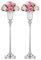 NUPTIO Blumenständer Metall Silber Vase: 2 Stück 67.8cm Hoch Blumenvase Hochzeit Ständer Trompete Vasen Metall für Silberne Hochzeit Mittelstücke Tischdeko Party Tafelaufsätze