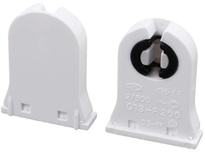 New Lon0167 2Pcs AC500V En vedette 2A G13-F266 efficacité fiable T8 Douille Lumière G13 Base Support De Lampe Fluorescent Blanc(id:7ca 02 5a d90)
