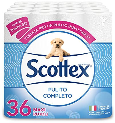 Scottex Lot de 36 rouleaux de papier toilette maxi 3620 g