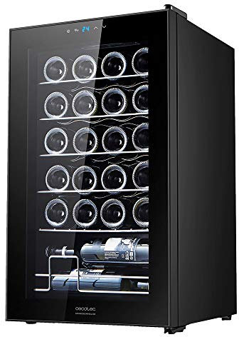 Cecotec Cantinetta GrandSommelier 24000 Black Compressor, 24 bottiglie, compressore, alte prestazioni, temperatura regolabile, classe di efficienza energetica G, Nero