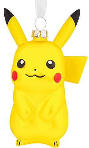 Hallmark Pokémon Pikachu Weihnachtsschmuck aus geblasenem Glas, Anime-Merch, Baumdekoration, Mehrfarbig