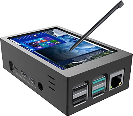 for Raspberry Pi 4 TFT 3.5 inch Touch Screen with Case, Mini Cooling Fan and Heatsink, 480x320 Resolution 60fps Monitor LCD Display