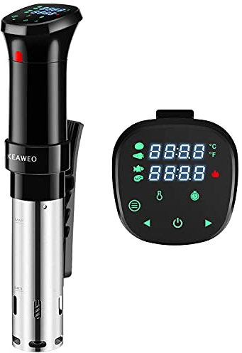 KEAWEO Sous Vide, Sous Vide Machine Thermal Immersion Circulator Water Baths, Low Temperature Slow Cooking, Accurate Temperature Timer Control, Fast Heating, Stainless Steel, Quiet, Sou Vide Cooker