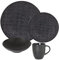 Table Passion - Service d'assiettes et ses mugs Vesuvio noir
