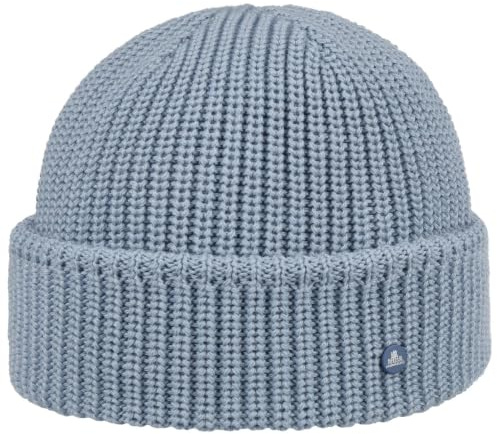 HAMMABURG Umschlagmütze Schirmmütze Rippstrick Uni einfarbig Made in Italy Damen Herren Herbst Winter