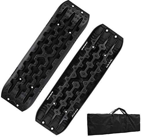 Sonnewelt Ayuda de arranque con bolsa de almacenamiento, para recuperación de barro/arena/nieve, pista todoterreno de carga 10T, escalera