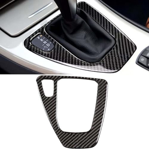 TTCR-II Getriebe Aufkleber Kompatibel mit BMW 3er E90 E92 E93 2005-2012 | 3er E90 Auto Getriebe Schaltrahmen Abdeckung, E92 E93 Carbon Faser Auto Schalttafel Abdeckungen Aufkleber