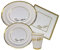 ZENZERO® - STOVIGLIE per FESTA MATRIMONIO OGGI SPOSI ORO in Carta MONOUSO - (KIT COMPLETO - 56 pezzi)