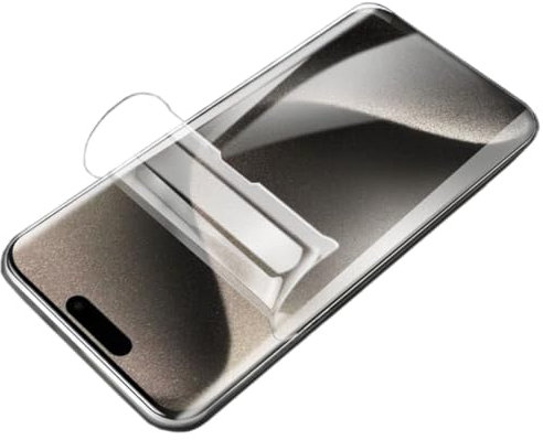 YiiLoxo Schutzfolie für iPhone 15 Pro Max, 2 Stück Weich TPU Folie, Kratzfest Blasenfrei HD Klar Displayfolie Fingerabdruck Entsperren
