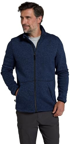 Mountain Warehouse Idris II Mens Full Zip Fleece - Breathable Jacket, Lightweight, Stand Up Neckline - Best for Spring Summer, Travelling, Outdoors, Hiking Navy S