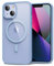 oakxco for iPhone 13 Mini/ 12 Mini Case Clear Magnetic Compatible with Magsafe, Thin Slim Transparent Non Yellowing, Hybrid Soft Silicone Bumper & Hard Plastic Protective Cover for Women, Light Blue