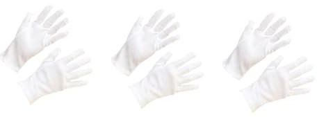 Mobestech 36 Paare feuchtigkeitsspendende Handschuhe Schutzhandschuhe aus Baumwolle Arbeitshandschuhe Sicherheitshandschuhe Industriehandschuhe Jersey Weiße Handschuhe