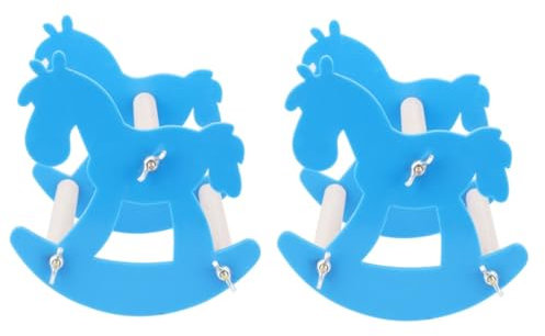 Angoily 2 Stück Papagei Vogel Kauspielzeug Schaukel Wiege Holz Wippe Acryl Schaukelstuhl Vogel Spielzeug Für Heimtierbedarf