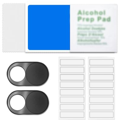 Mamol Couvre-caméra, Kit de Filtre de Confidentialité, Languettes Adhésives pour Webcam, Couvre-caméra Magnétique en Métal Ultra-Mince pour la Protection de la Webcam du MacBook