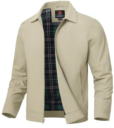 donhobo Jacke Herren Übergangsjacke Leicht Herrenjacke Sportlich Militär Jacken Sommer Herbstjacke Armee Jacke Freizeit Outdoor, Helles Khaki, XL