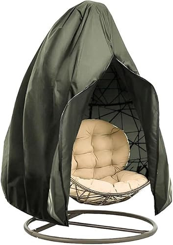 Housse Fauteuil Oeuf Suspendu, Housse Protection Imperméable Chaise Suspendues Extérieur Meubles Jardin, Pour Balancelle Jardin Extérieur Fauteuil Oeuf Fauteuil Suspendu (230x200cm 190D,Sage Green)