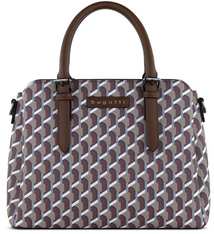 bugatti Ella Handtasche für Damen, Bowling Bag mittelgroß aus Kunstleder, oyard
