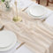 DROMCOM 10 Stück Beige Tischläufer, Käsetuch Tischläufer, 300 x 80cm Musselin Tischdeko, Boho Gaze Stoff Dekostoff, Rustikal Seihtuch Tischläufer Waschbar für Hochzeit, Geburtstag, Taufe Dekoration