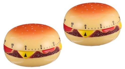 Mikinona 2pièces Minuteur Mécanique pour Cuisine Timer De Cuisson Pratique Et Compact pour Études Et Activités Domestiques