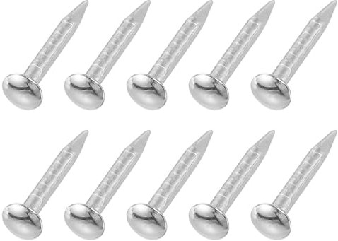 sourcing map Lot de 500 petits clous de quincaillerie, 1 clou à tête ronde en acier au carbone de 8 mm, clous de finition communs pour le travail du bois, la suspension de photos, projets de