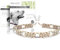 Ganzoo EM Keramik Hunde-Halsband/Paracord 550 Halsband mit Zier-Perlen und EM Tubes/EM Pipes/Größe M 43-51 cm/Dog Collar/verstellbar mit Kordelstopper/Farbe Wüsten Camouflage