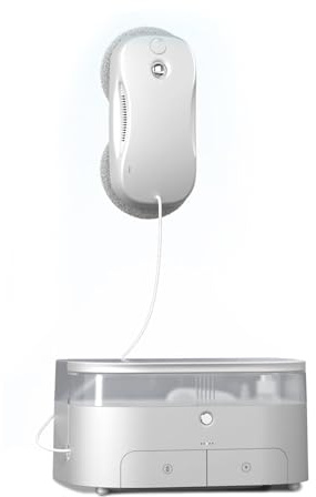 YLME Fensterputzroboter, Automatischer Fensterputzer, Fensterroboter mit Sprühfunktion, Intelligenter Navigation, für Alle Glatten Oberflächen,S9 pro Silver