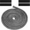 Flintronic Kamindichtung Ofendichtschnur, Feuerfeste Glasfaserschnur Kamin Dichtband Hitzebeständig Bis 600 °C (Φ : 8 mm, Länge 5 m) Türdichtung für Viele Kamin Smoker Ofenkaminofen Modelle（Grau）