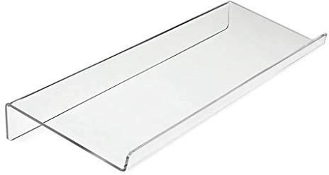 MOONDAME Transparent Acrylic Computer Keyboard Holder Clear Tilted Keypad Stand For Office Home School Use Supplies