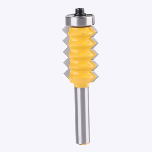 Fafeicy Finger Joint Router bit Cutter V Tenoning Machine Smooth CNC Fresa Cortador 45# Acero 8mm Vástago (8 * 30 mm)