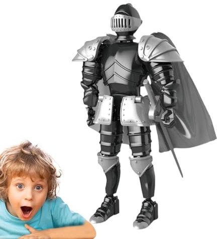 Knight Action Figure - Action Figure 3D Printed Knight Collection | Exquisite Medieval Statue, Multi-Functional Collectible Figure for Lovers, Friends