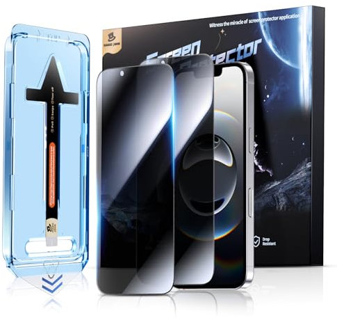 MAGIC JOHN 2 Stück für iPhone 16e/ iPhone SE 2025/ iPhone SE 4 (6,1 Zoll) Panzerglas Sichtschutz, Auto-Dust-Eliminierung, Anti Spy, 9H Härte Folie, Bläschenfrei, Einfache Installation