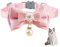 MIRKUZI Colliers pour chats Collier rose pour chat, collier avec nœud, collier réglable avec sangle de sécurité, strass pour petits chiens et chats (rose)
