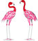 Velibobo 2 Stück Rosa Flamingo Yard Kunst Statuen, Metall Flamingo Garten Skulpturen für Außenbereich Haus Terrasse Rasen Hinterhof Dekor