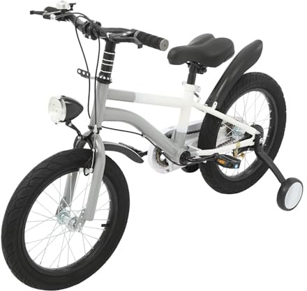 MEHOOSPVN Kinderfahrrad 16 Zoll für Jungen und Mädchen, Kohlenstoffstahl-Legierung, 5-8 Jahre, Mit Stützrädern und Höhenverstellung