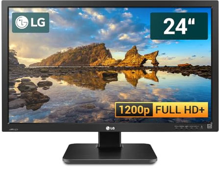 LG Flatron 24MB65PM-B 24 Zoll Business Computer Monitor, Desktop Gaming Monitor, Full HD+ (VGA - DVI - Lautsprecher - VESA), PC Bildschirm, schwarz (Generalüberholt)