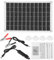 Miosugo Panneau solaire monocristallin de 100 W, kit de panneau solaire flexible, module monocristallin 12 V, régulateur solaire, idéal pour camping-car, bateau, charge d'énergie de batterie