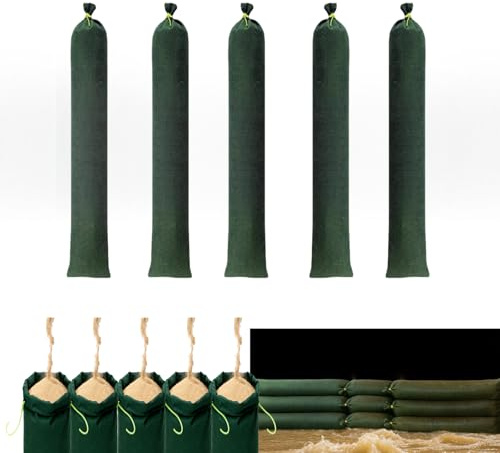 Sixinfeto Sandsäcke Hochwasser 5 Stück 120x20cm Sandsack Zum Befüllen und Beschweren Silosandsäcke Hochwassersperre Für Hochwasserschutz