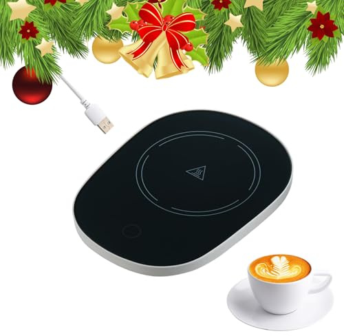 Chauffe Tasse de Café,Chauffe-Tasses USB,Chauffe-Tasse Électrique,Chauffe-Tasse,Réchauffeur de Café,Coaster Warmer Chauffe,Utilisé pour Le Thé,Le café,Le Lait,Idéal pour la Saison Hivernale,Noir