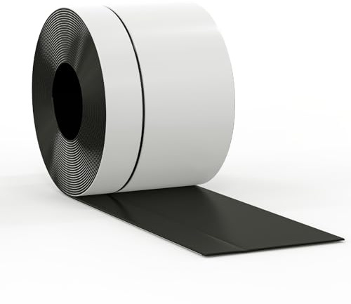 Milduall Rodapié Flexible Autoadhesivo, 5 Metros 50x20mm Plegable para Cocina, Baño y Pared, Decorativo, Resistente a Los Rayos UV, Negro