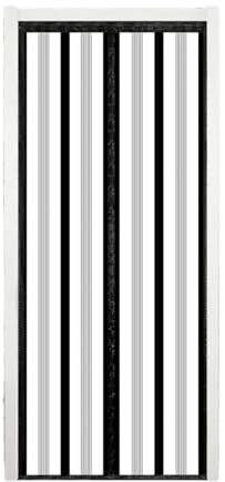 Rideau Porte Isolant Thermique Moustiquaire d'hiver rayée, chaude et coupe-vent, rideau de climatisation isolant thermique(80X200cm)