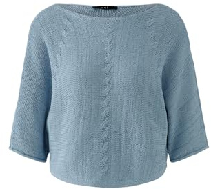 Oui Damen Pullover lässig geschnitten Uni