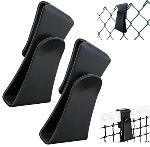 FORMVERSITY 2 Stück Tennisnetz Handy Halterung, Tragbare Tennis Kamera Halterung Tennis Smartphone Halterung, Handy Zaun Halterung Handyhalter für Tenniszaun, Handy Ständer für Schläger Ansicht