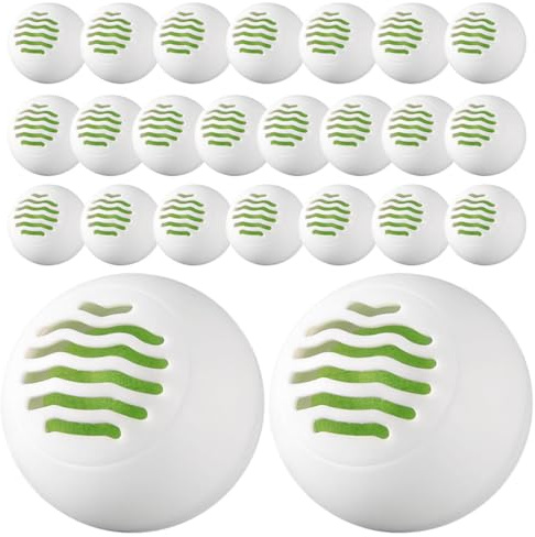 DOITOOL 24 Pezzi Palline Profuma Scarpe Bianco in Plastico per Mobile Scarpiera e Auto, Funzione Deodorante e Rinfrescante, per Eliminare Odore Scarpe e Ambienti Chiusi