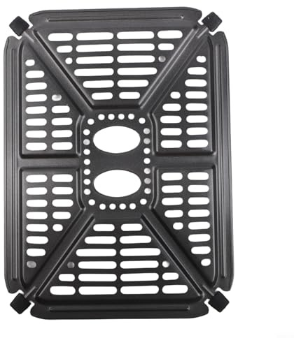 Accarugty Tower Air Fryer Tray Replacement Stainless Steel Air Fryer Grill Pan With Handle Non-Stick Frying Plate And Oil Separator,For Healthy Cooking, Dishwasher Safe Replacement Tray(2pcs)