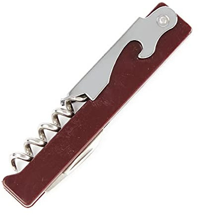 Beaumont Corkscrew Bottle Opener Straight - Three in One Design, Robust Lever Arm and Sharp Knife D786