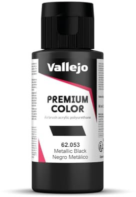 Vallejo Premium-Farbe, 60 ml schwarz metallic