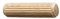 PARCO Riffeldübel, Holzdübel, Holzstopfen, Dübelstangen, Holznadeln beidseitig gefast 10x80mm 1,0 kg
