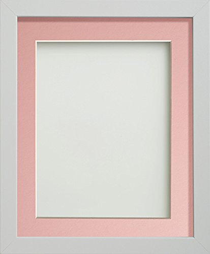 Frame Company Allington White 20x16 inch Frame With Pink Mount For Image 16x12 inch *Choice of sizes* Fitted with Real Glass
